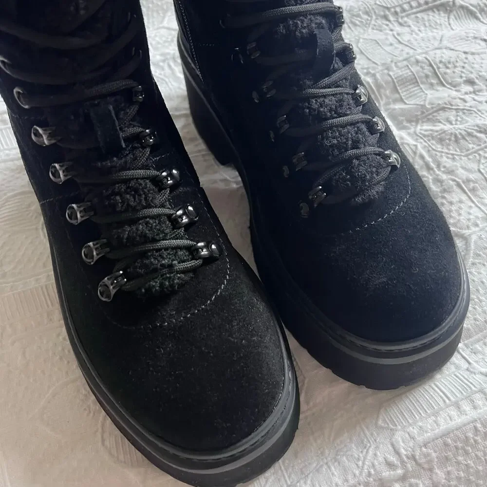 Aqua Women's Thea Lace Up Cold Weather Boots Sz 8M